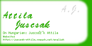 attila juscsak business card